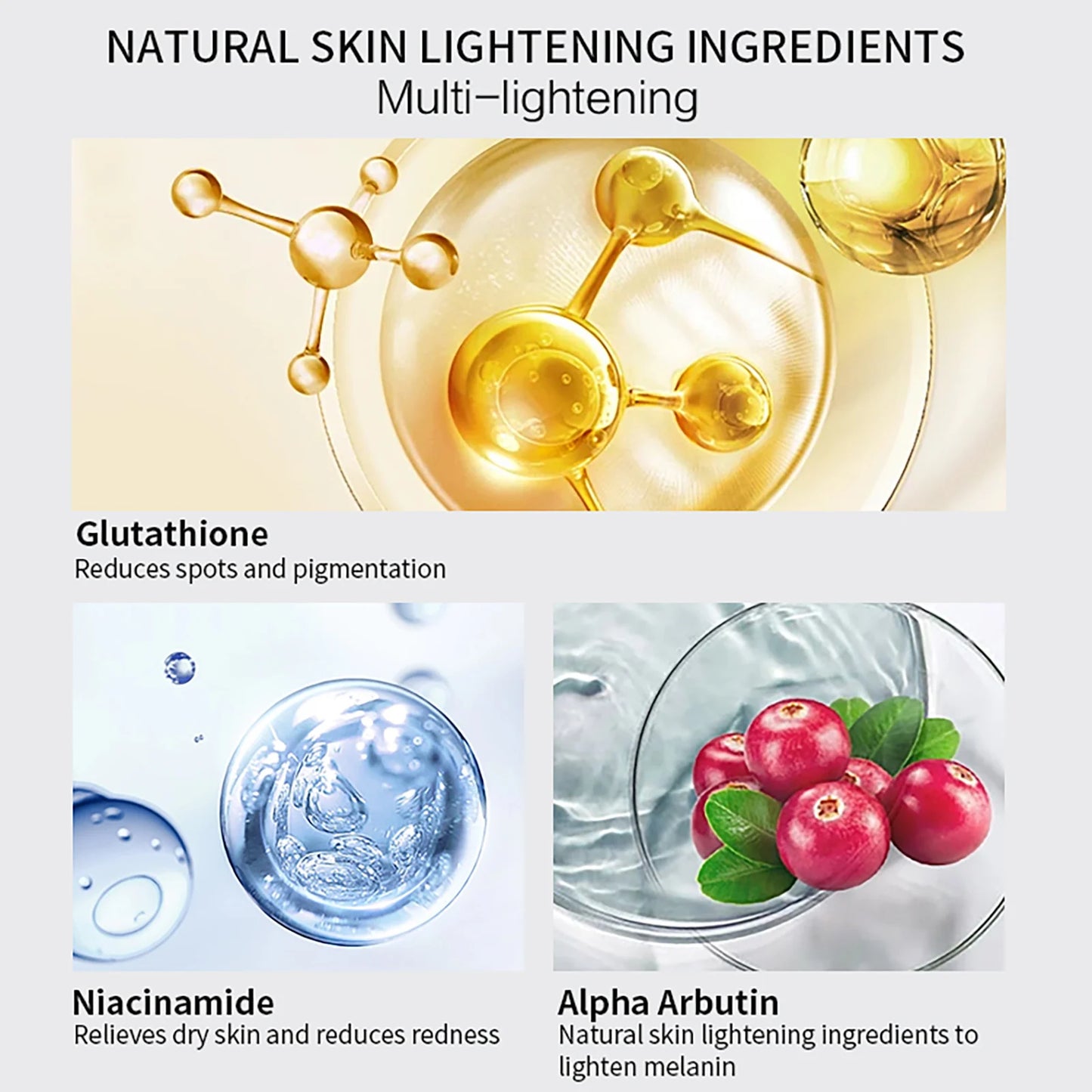 AILKE Double Glutathione Dark Spots Remover Face Cream, For Armpit, Elbows, Legs, White Spots, Age Spots, Sun Spots, Freckles