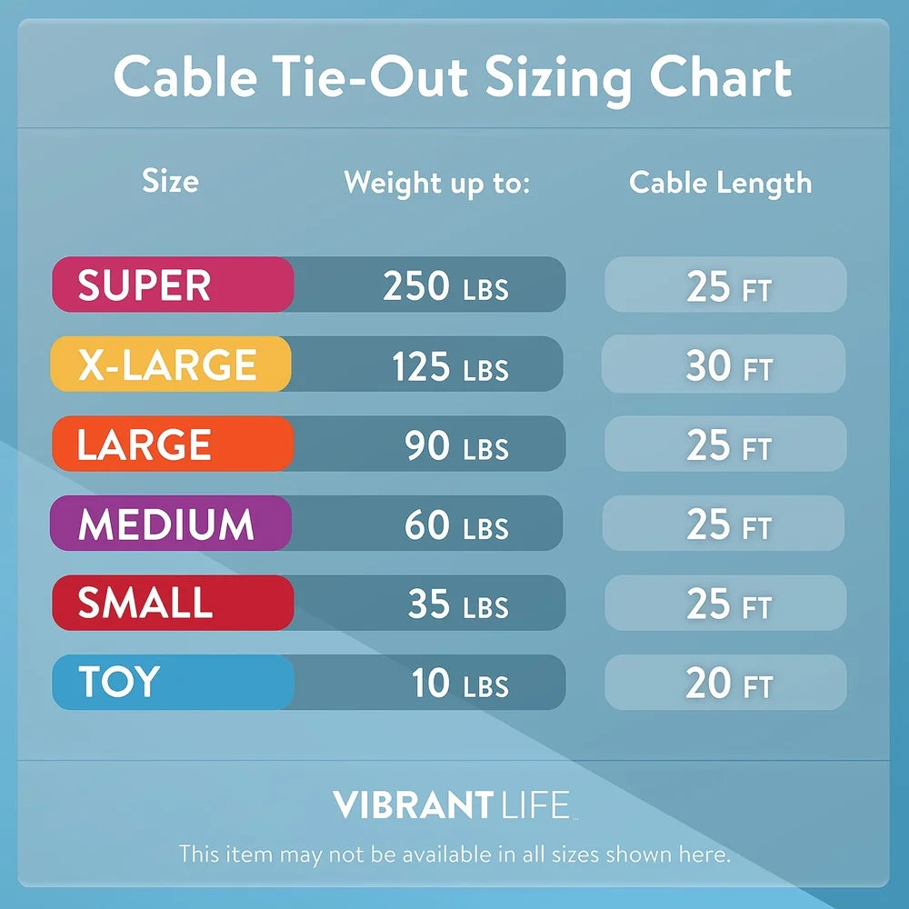 Ultra Durable 25ft Reflective Tie-Out Cable Dogs Up to 125lbs Safe Play in Yard Rust Resistant Vinyl Covering