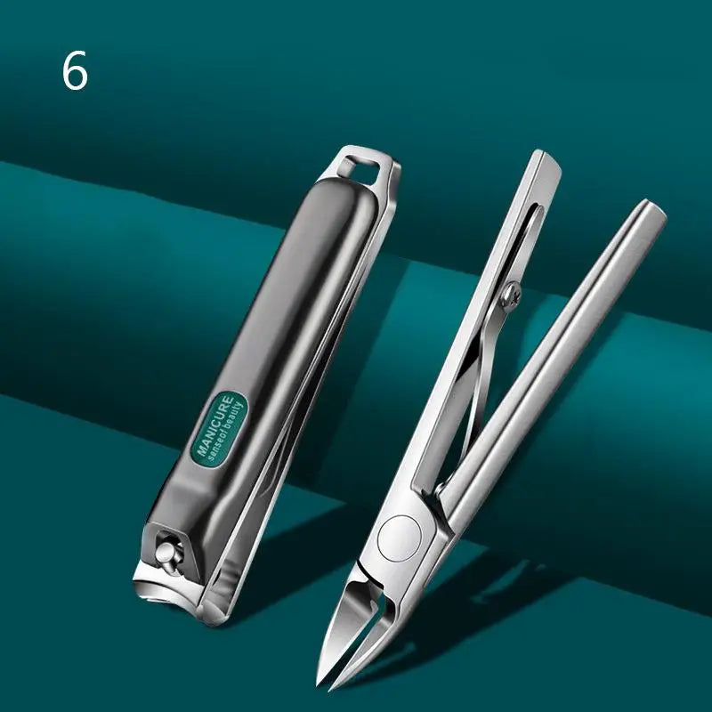 Professional Toe Nail Clippers Thick Ingrown Toenails Large Wide Jaw Opening Slanted Long Handle Fingernail Scissors Manicure