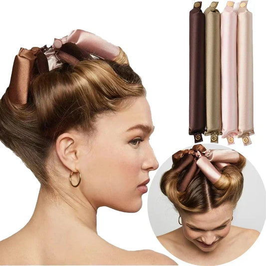 Heatless Hair Curler No Heat Rollers Satin Curling Rods
