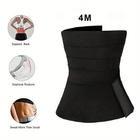 4M Waist Yoga Belt Bandage Wrap Lumbar Support Sauna Belt Gym good