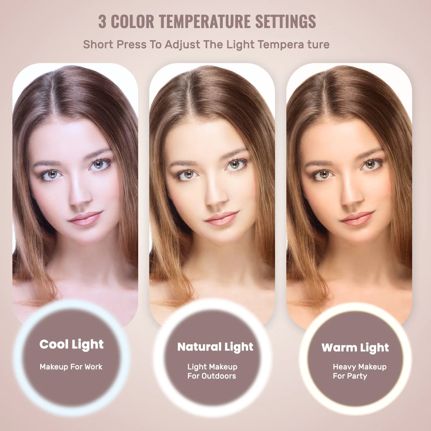 Travel Makeup Bag With LED Mirror And Adjustable Dividers