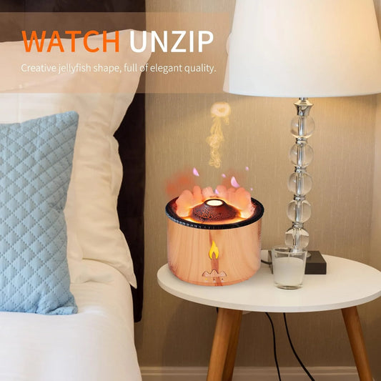 Flame/Volcano Design Essential Oil Diffuser 2 Mist Modes Hotel-Grade Aromatherapy for Large Rooms Gifts for Women