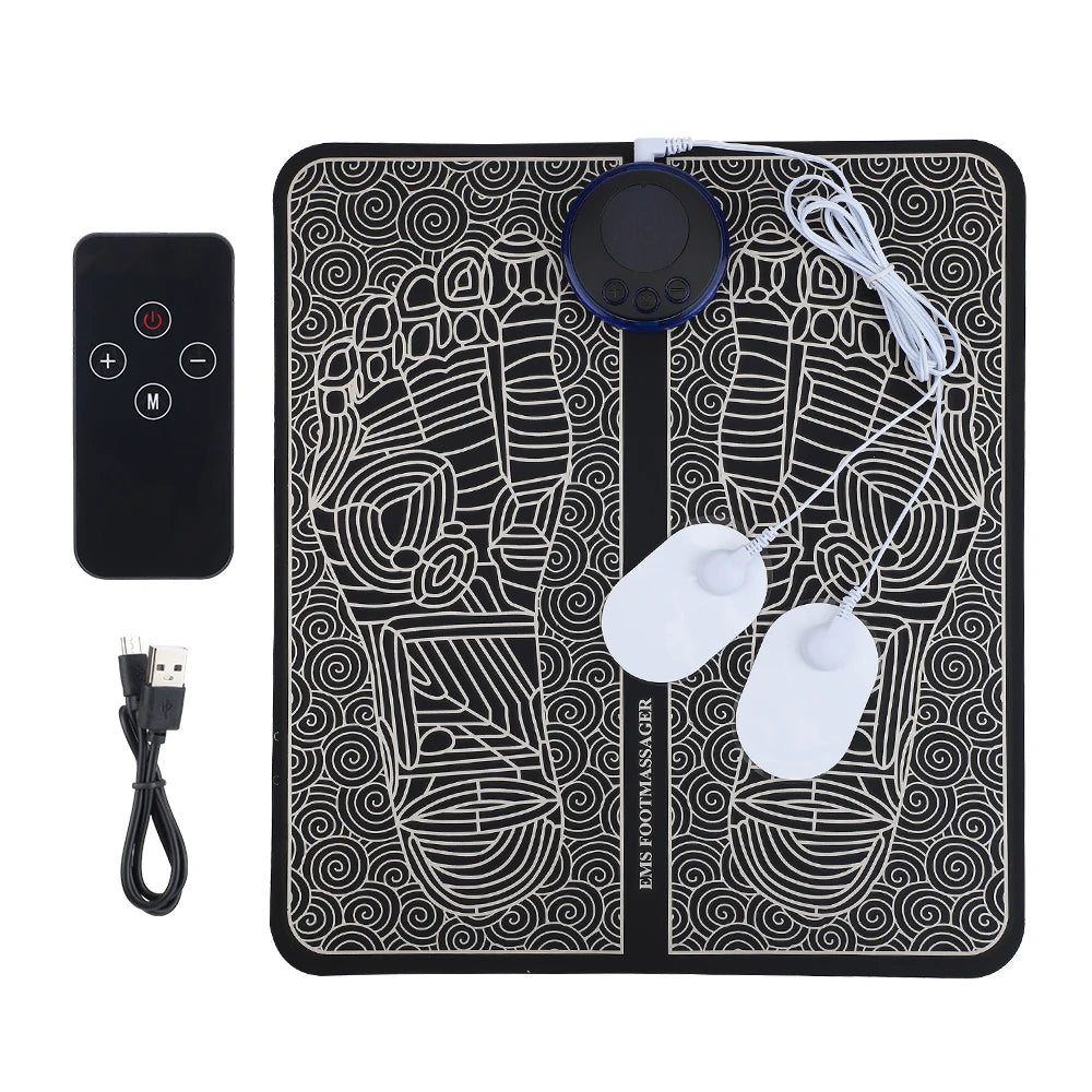 Rechargeable Foot Massager Pad EMS Electrostimulator Mat