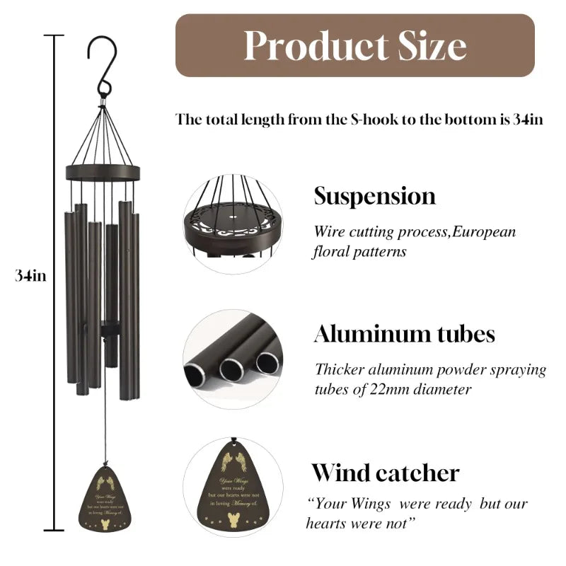 Dog Memorial Gifts for Loss of Dog, Pet Memorial Wind Chime, Loss of Dog Sympathy Gift, Dog Remembrance Gift in Memory of Dog