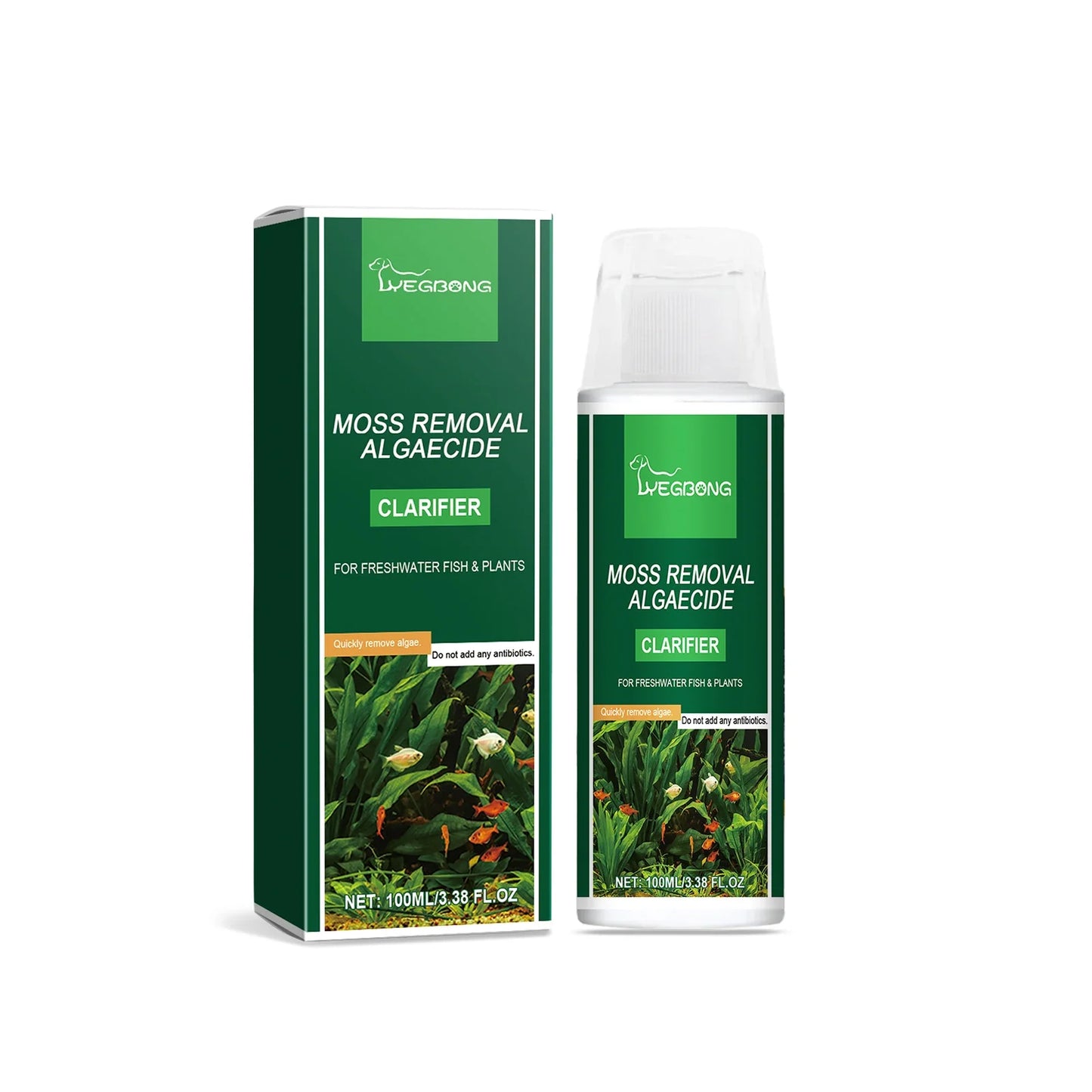 1-4PCS Aquarium Algae Remover and Water Clarifier for Fish Tank Cleans Green Brown Hair Algae Safe for Fish Clear Water Use