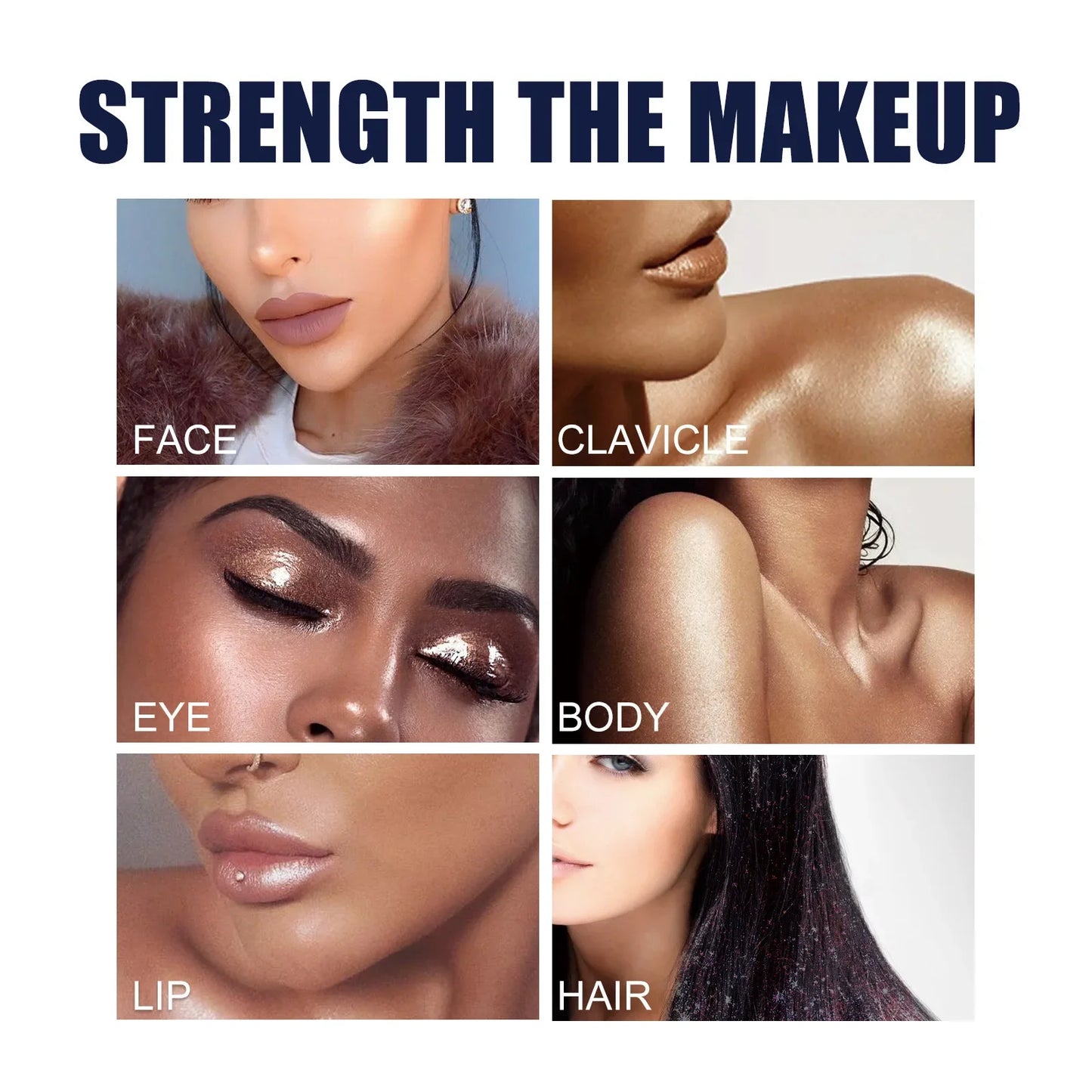 Jaysuing Highlighter Powder Spray Waterproof Shiny High Gloss Glitter Powder Spray Powder Makeup for Face Body Highlight Makeup