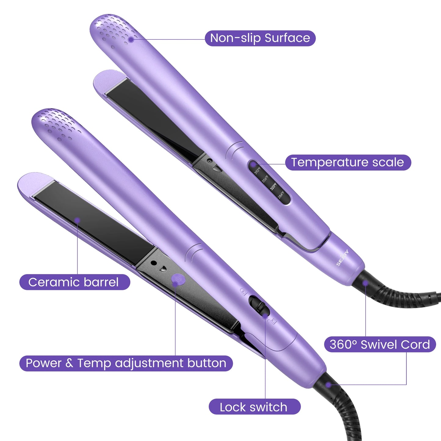 Sejoy 110V 220V Professional Hair Curling Iron Straightener