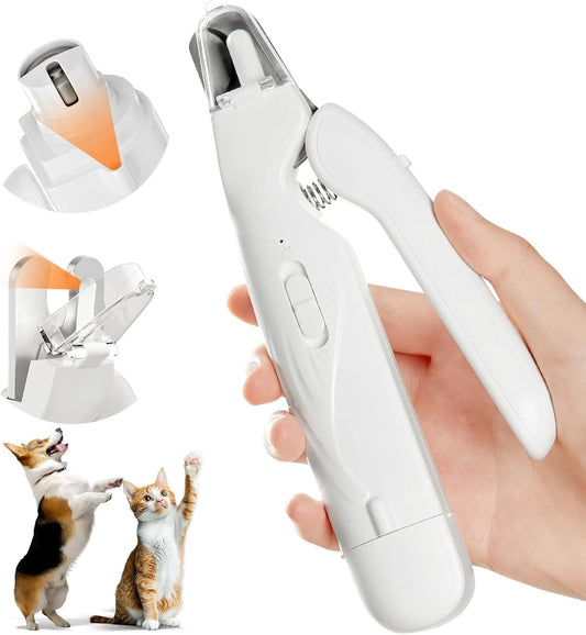Two In One Dog Nail Clippers And Grinder With LED Lights For Cats Dogs