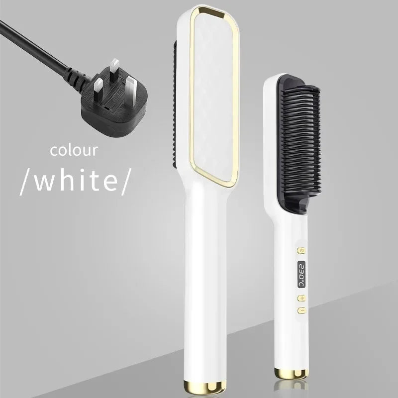 Electric Hot Comb Negative Ion Hair Straightener Brush