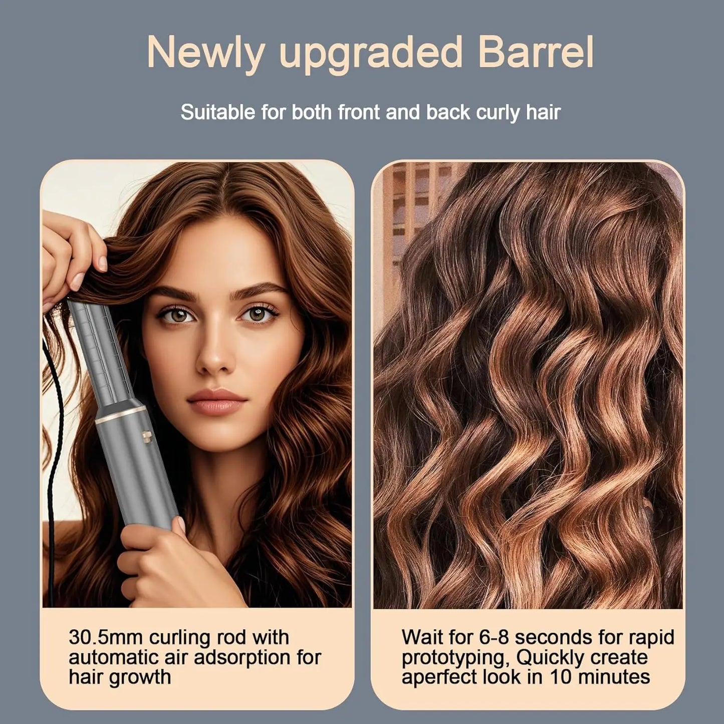 5 In 1 Foldable Hair Dryer Portable Styling Wand Brush