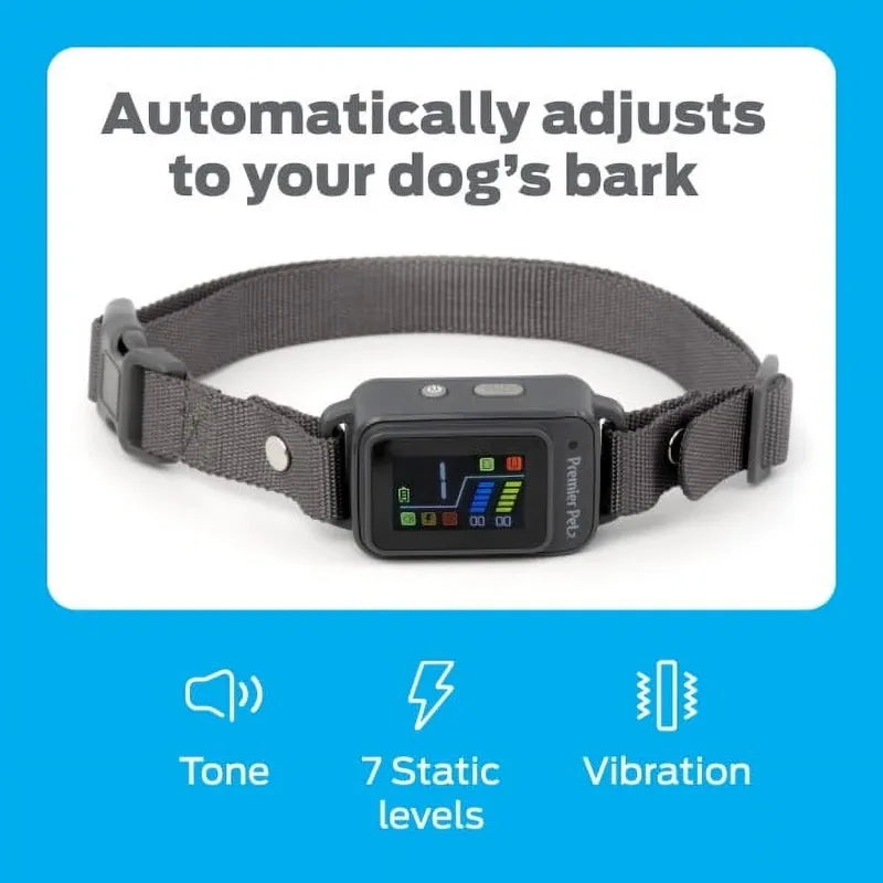 Premier Pet Bark Collar with Digital Display Multiple Correction Modes Tone Vibration and Static Stimulation