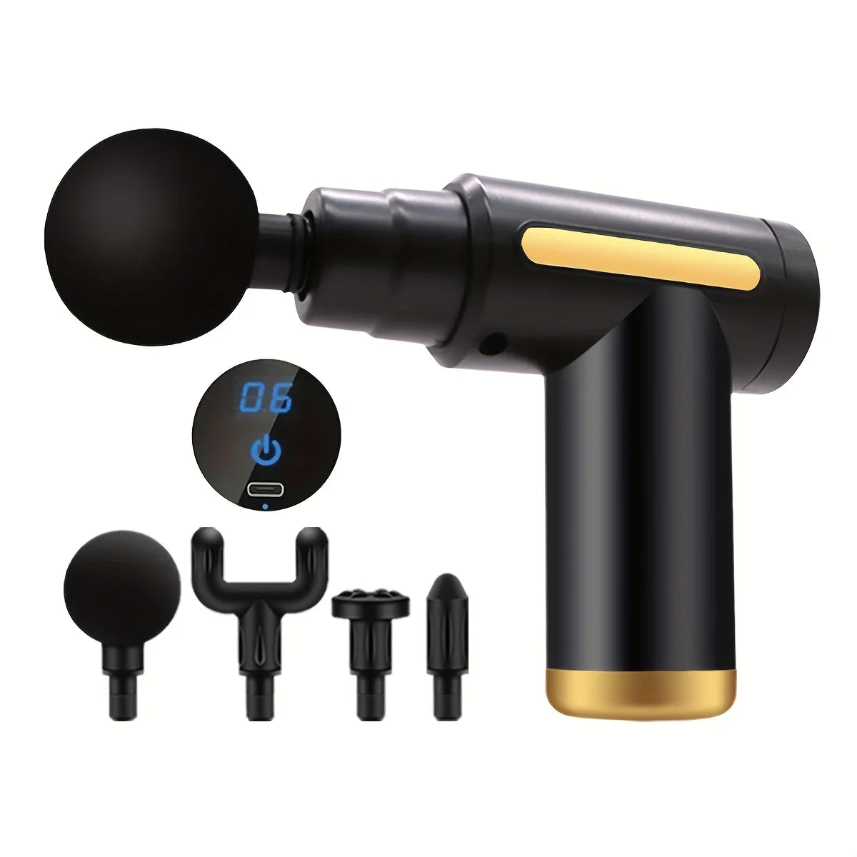 Portable Digital Fascia Gun Massager With LED Display