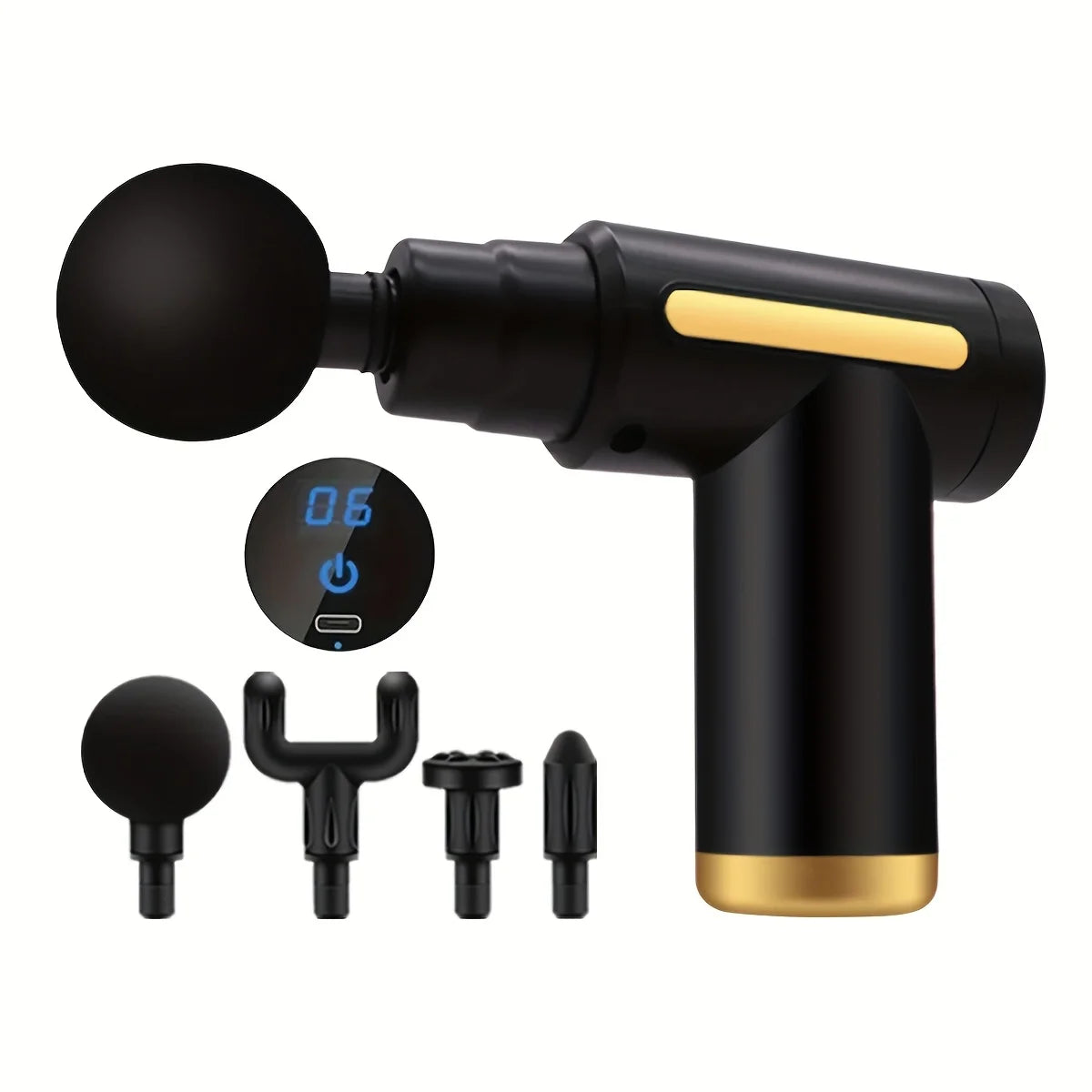Portable Digital Fascia Gun Massager With LED Display