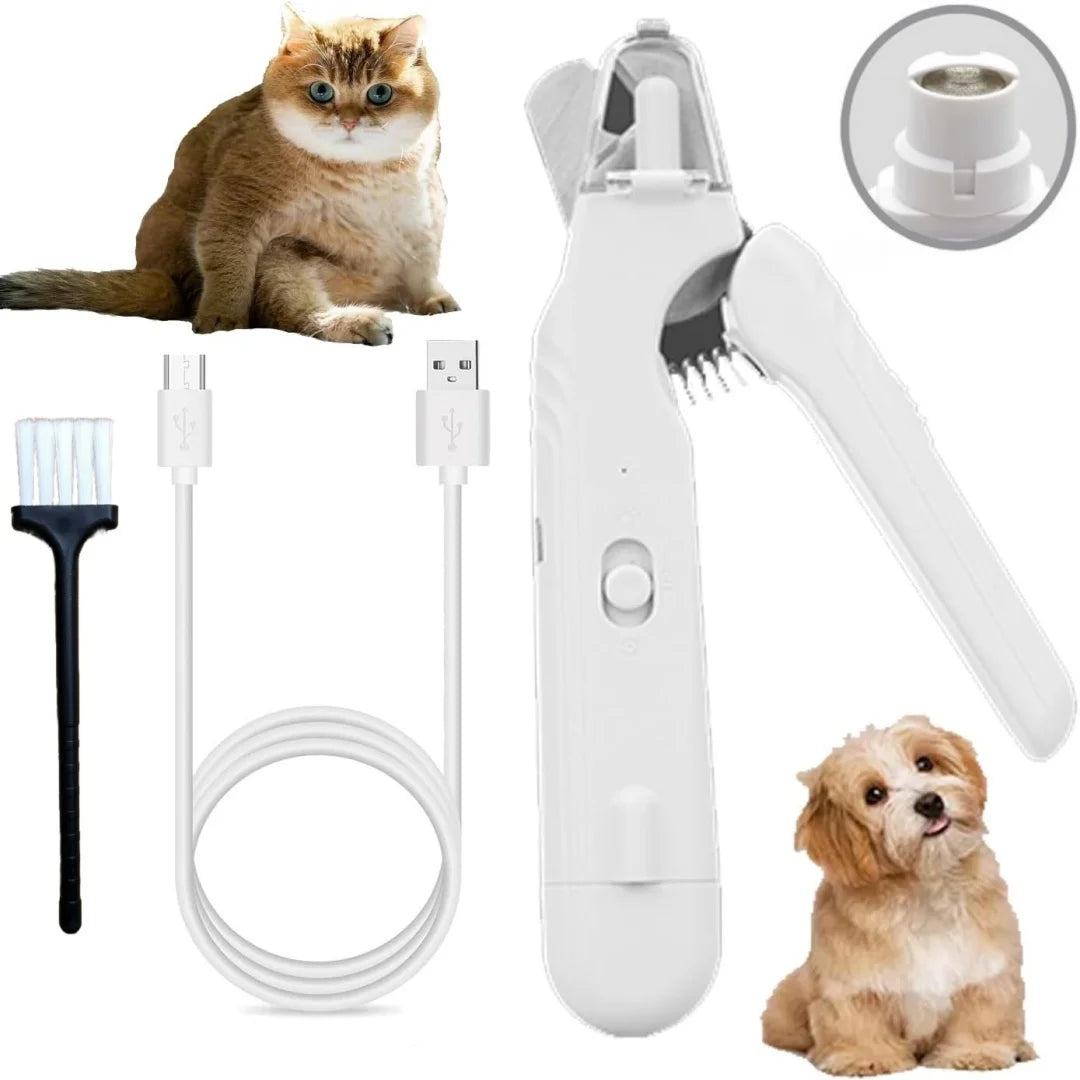 Two In One Dog Nail Clippers And Grinder With LED Lights For Cats Dogs