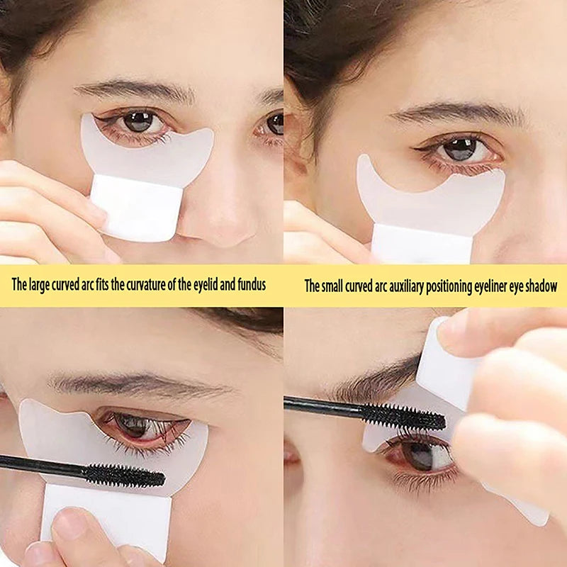 Eyeliner Template Mascara Applicator Multifunctional Silicone Brush Lash Stopper Eye Makeup Tool for Eyelashes Baffle