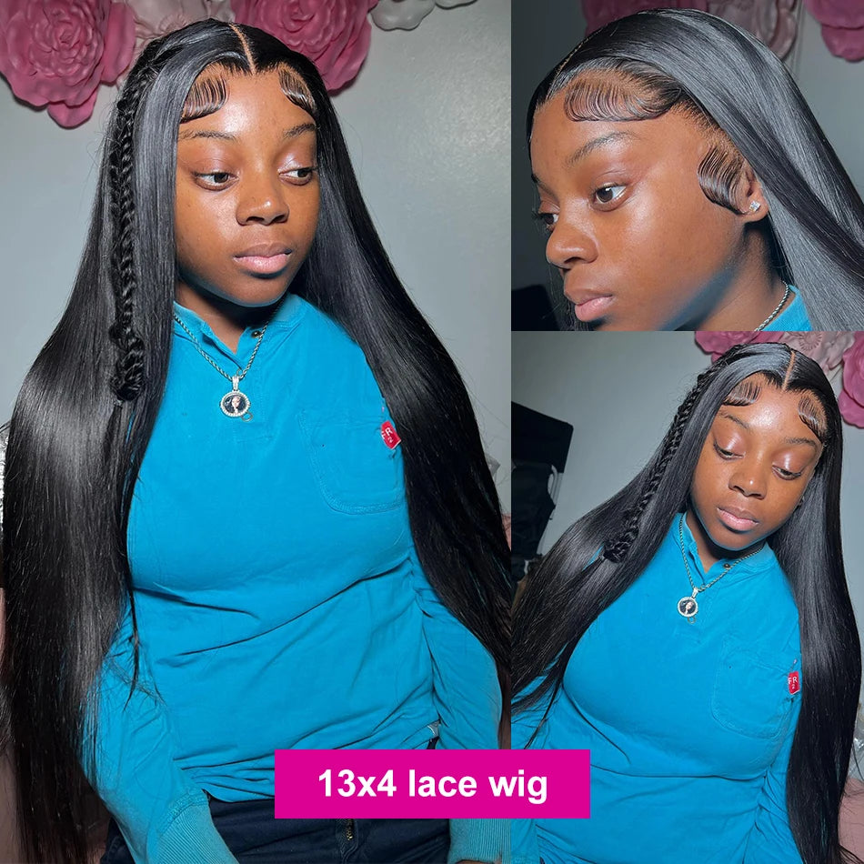 Bone Straight 13x4 Lace Front Wig 360 Full Lace Human Hair