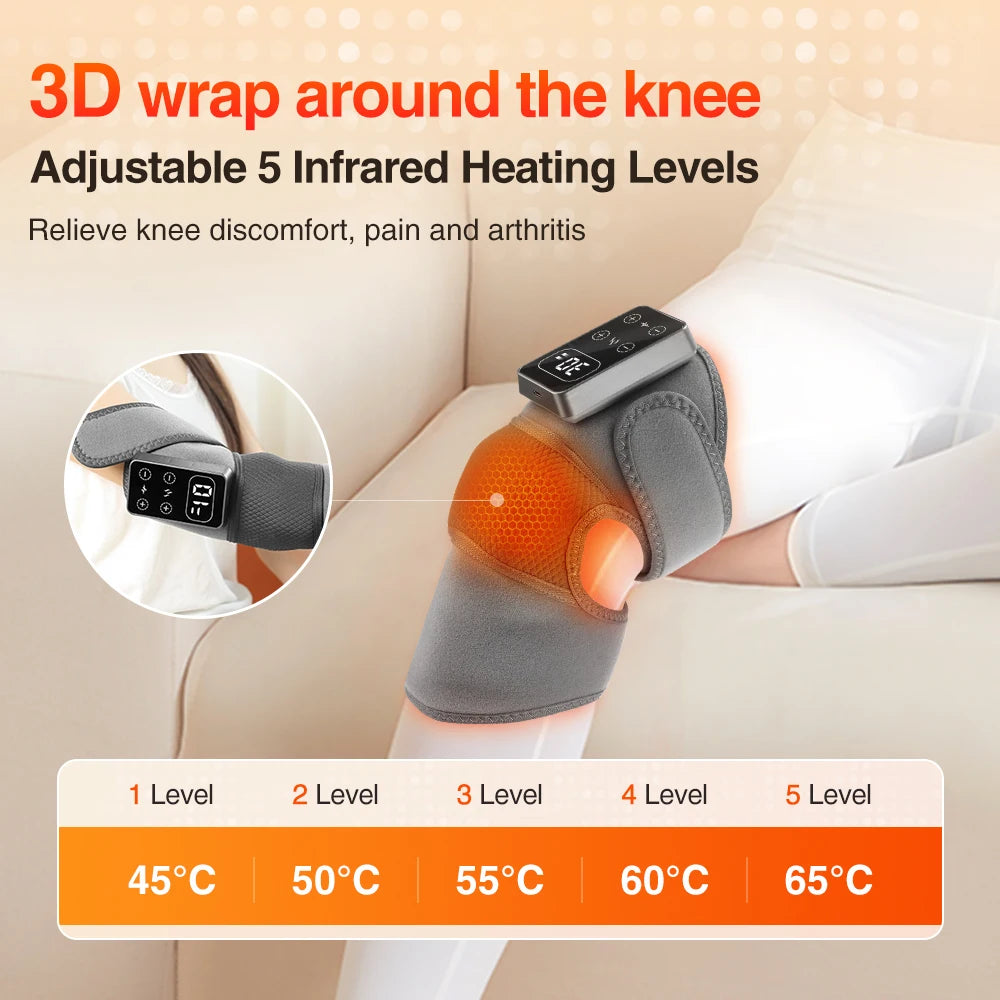 Electric Knee Shoulder Elbow Massager Vibration Heat
