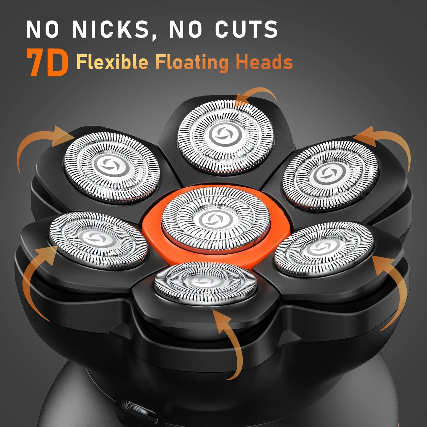 MAXGROOM 7D Head Shaver For Bald Men Waterproof USB