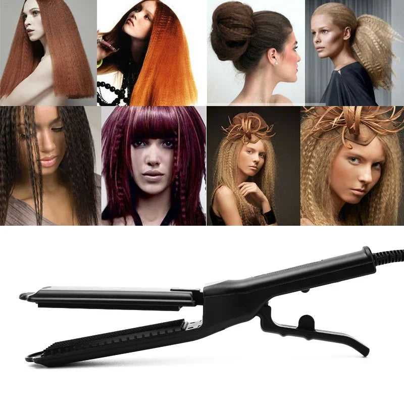Professional Hair Curler Ceramic Wave Wand Corrugated Iron