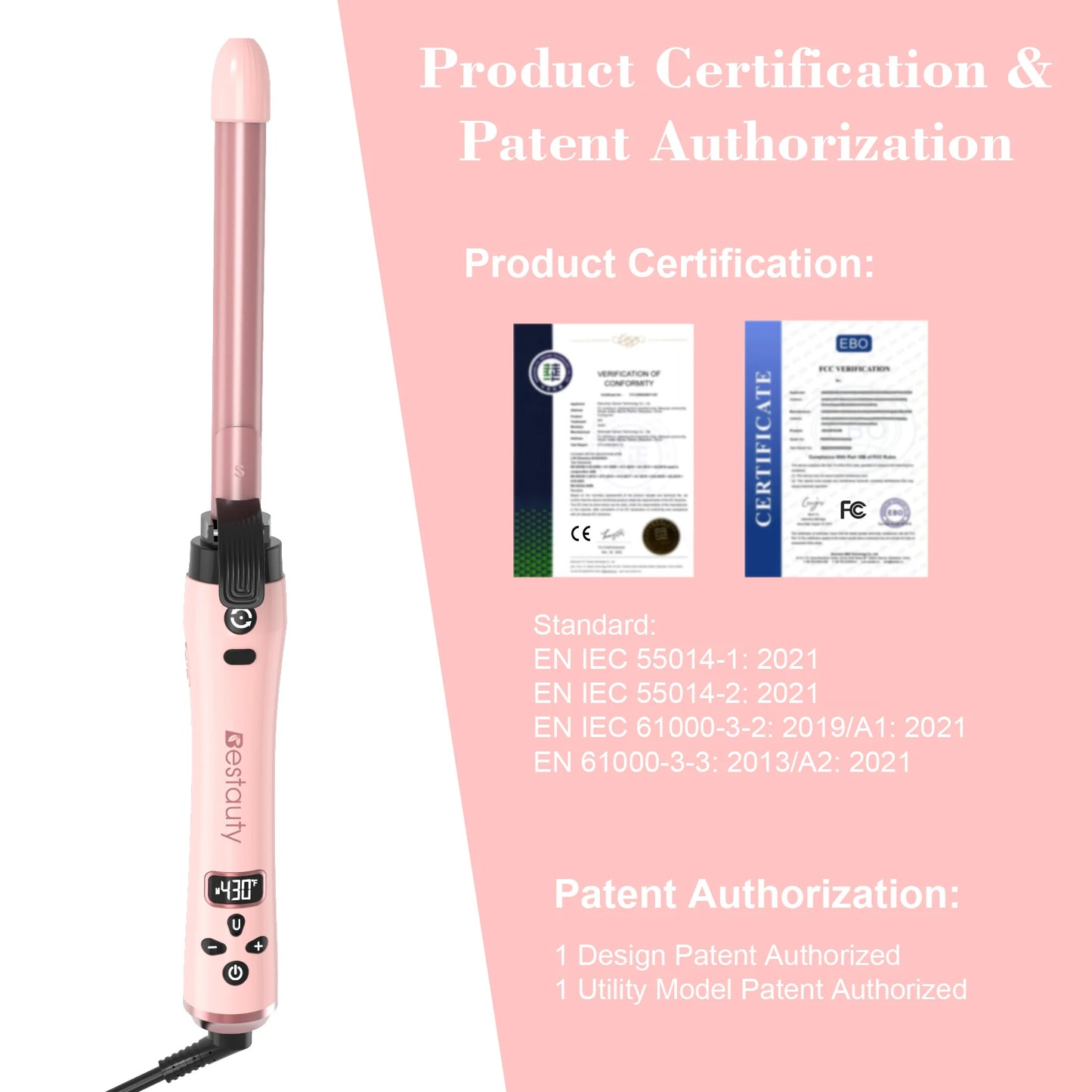 Hair Curler Ceramic Iron Wand With Interchangeable Barrels