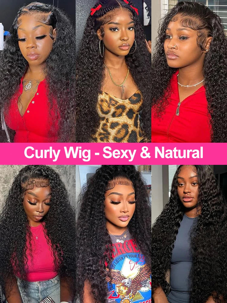 Water Wave Glueless Human Hair Wig 13x6 HD Frontal Wig