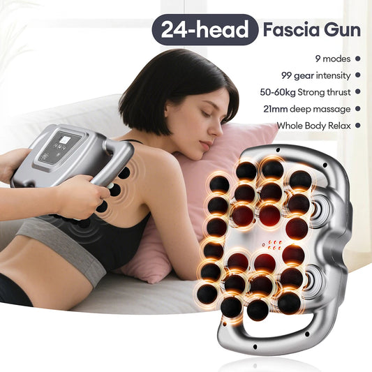 24 Head Fascia Gun 9 Modes High Frequency Body Massager