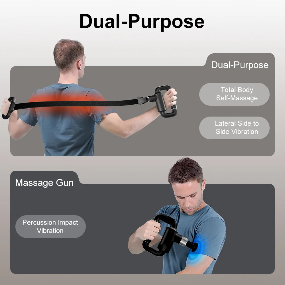 Deep Tissue Massager Gun Belt 2 In 1 Percussion Massage