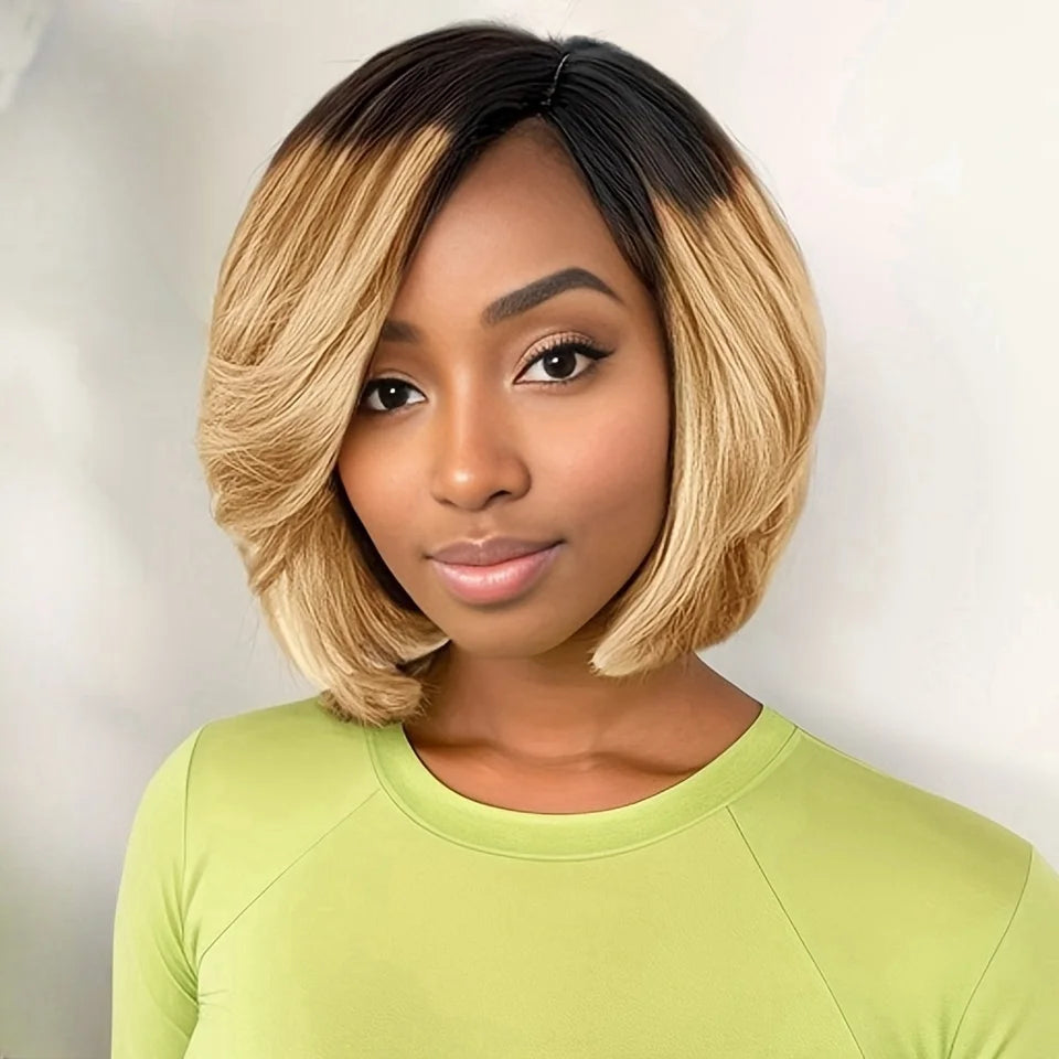 Short Bob 13x4 Lace Front Pixie Cut Wig 180 Density Remy