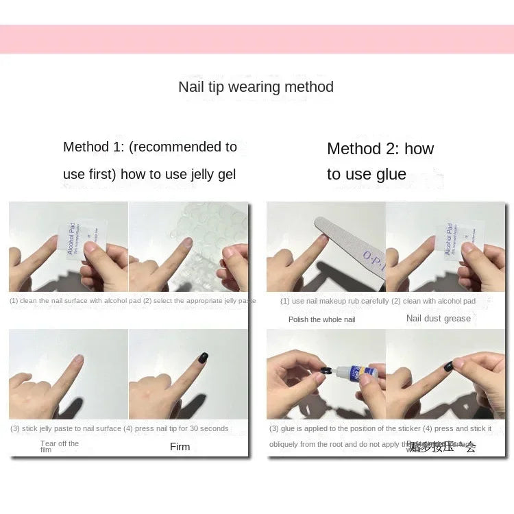 Christmas Handmade Wear Nail Luxury Fishtail Bridal Fake Nails Red Festive New Year Nail Art Patches