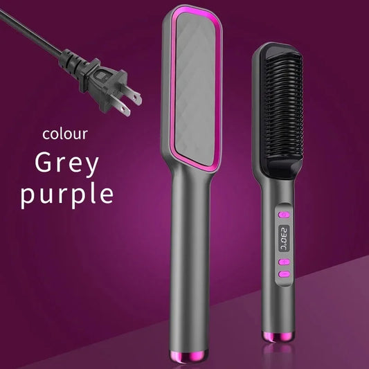 Electric Hot Comb Negative Ion Hair Straightener Brush
