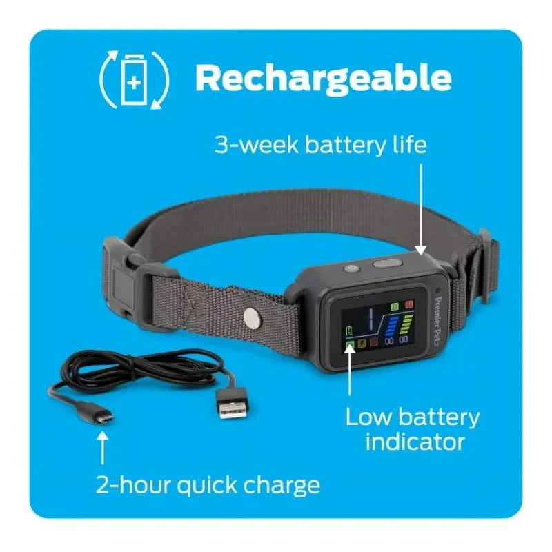 Premier Pet Bark Collar with Digital Display Multiple Correction Modes Tone Vibration and Static Stimulation