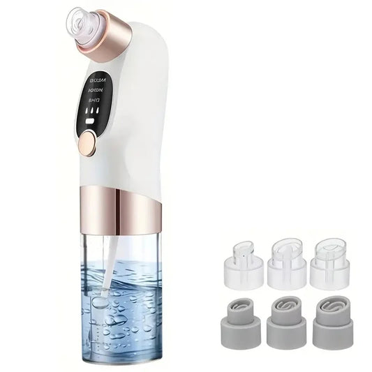 USB charging blackhead cleaning and beauty device - portable facial pore cleaner with 5 probes for gentle and safe cleaning