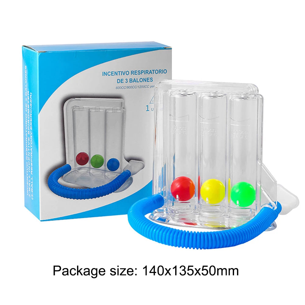 3 Ball Breath Measurement System Lung Function Exerciser Lightweight Training Device For Rehabilitation Cardio Fitness