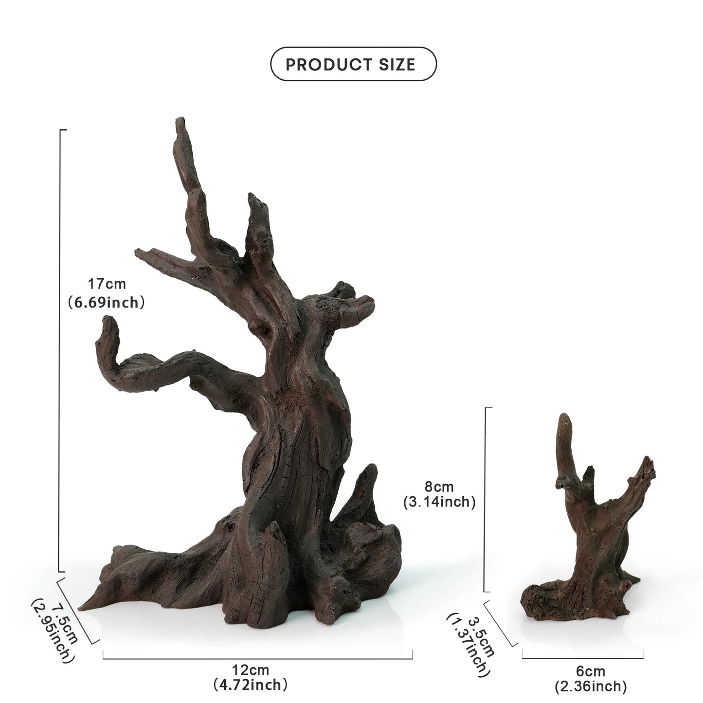 FZONE Resin Driftwood Tree Aquascaping Set For Nano Tanks