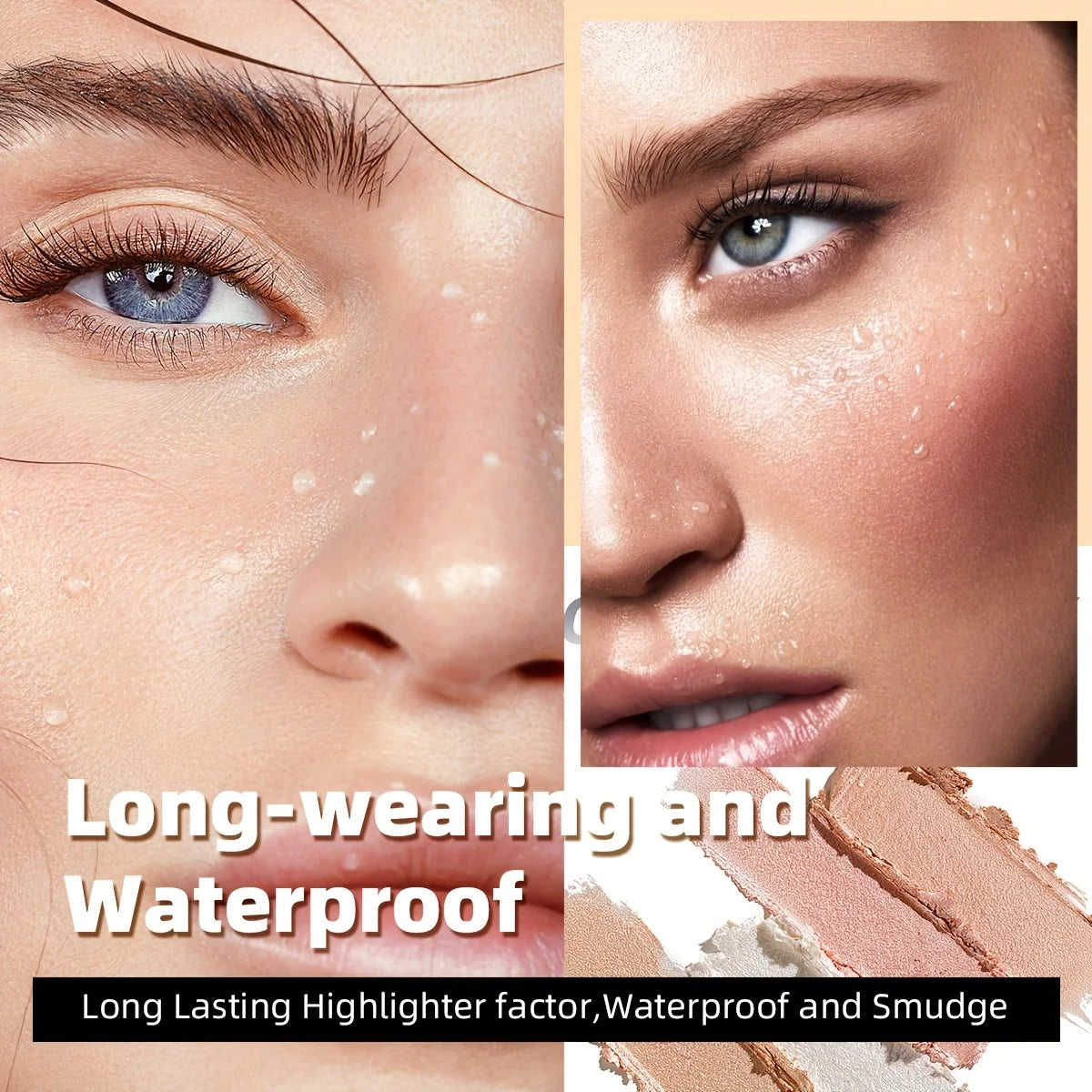 15 Color Contour Powder Compact With Highlighter Disc