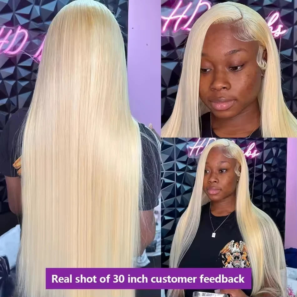 613 Blonde Lace Front Wig Human Hair 13x6 HD Frontal