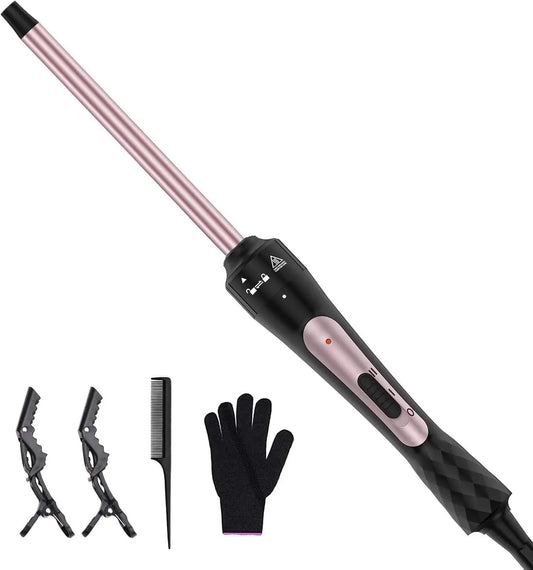 3 8 Inch Tourmaline Ceramic Curling Wand for Short Hair