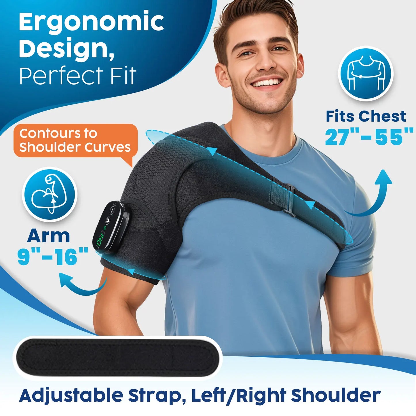 Electric Heating Pad Shoulder Massager Arthritis Relief
