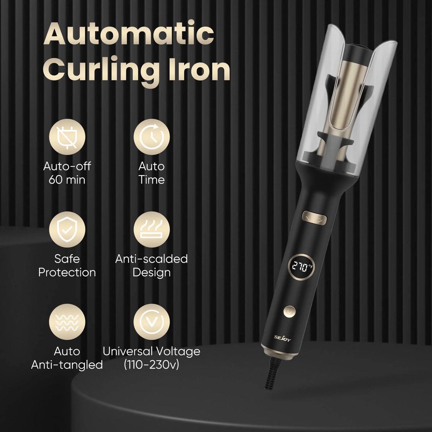 Sejoy Professional Hair Curler Ceramic Waver Automatic