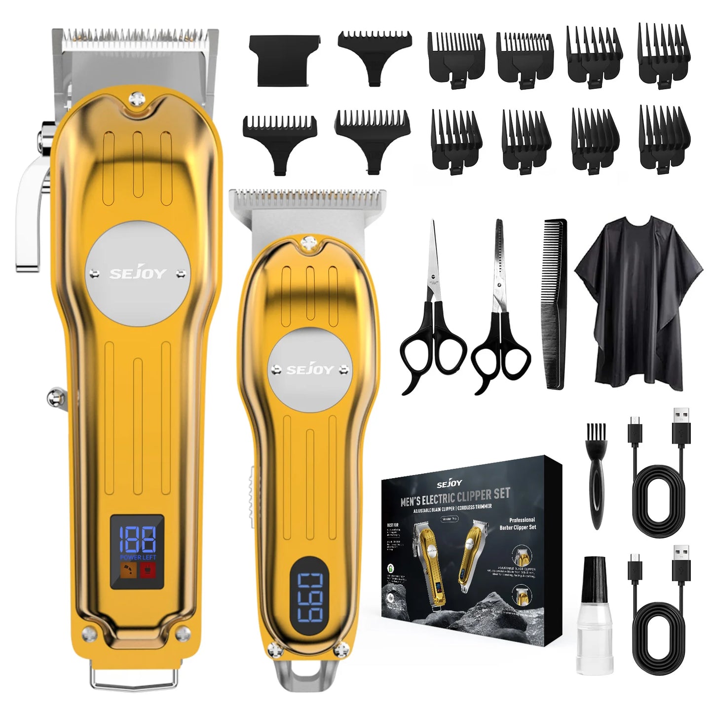 Sejoy Professional Hair Clipper Kit For Men Cordless