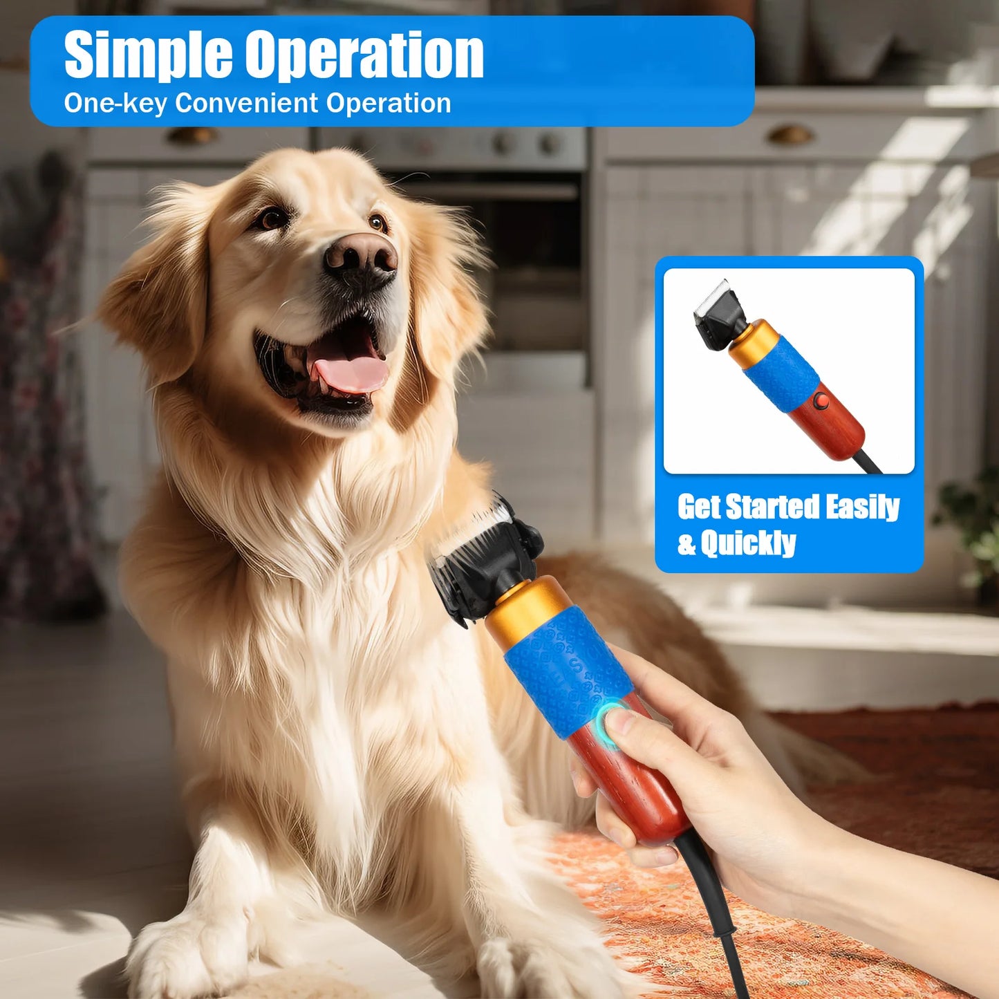 Electric Animal Fur Shears for Dogs Cats Sheep and Goats Grooming Clipper Shaver Farm Supplies