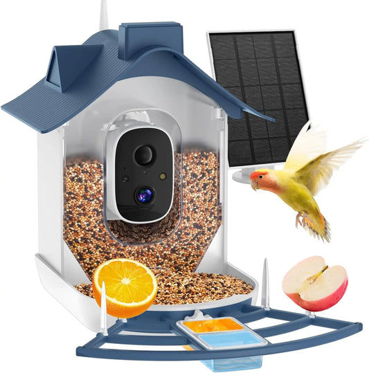 Smart Bird Feeder With 4K Camera AI Species Recognition Solar Powered Live Video