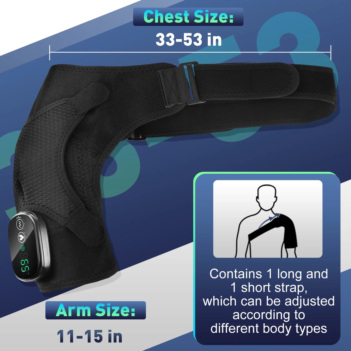 Electric Heating Pad Shoulder Massager Arthritis Relief