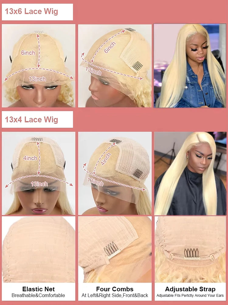 613 Blonde HD Lace Front Wig 13x6 Deep Wave Water Wave