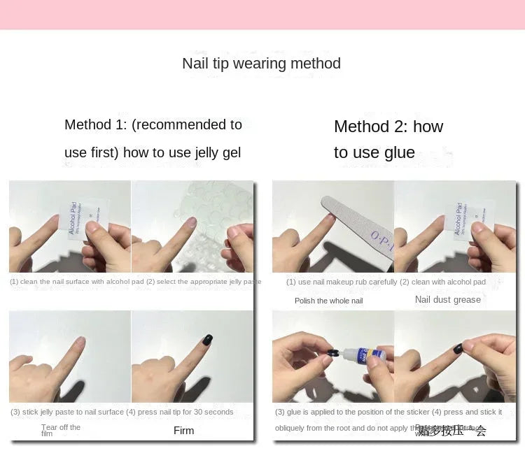 Christmas Handmade Wear Nail Luxury Fishtail Bridal Fake Nails Red Festive New Year Nail Art Patches