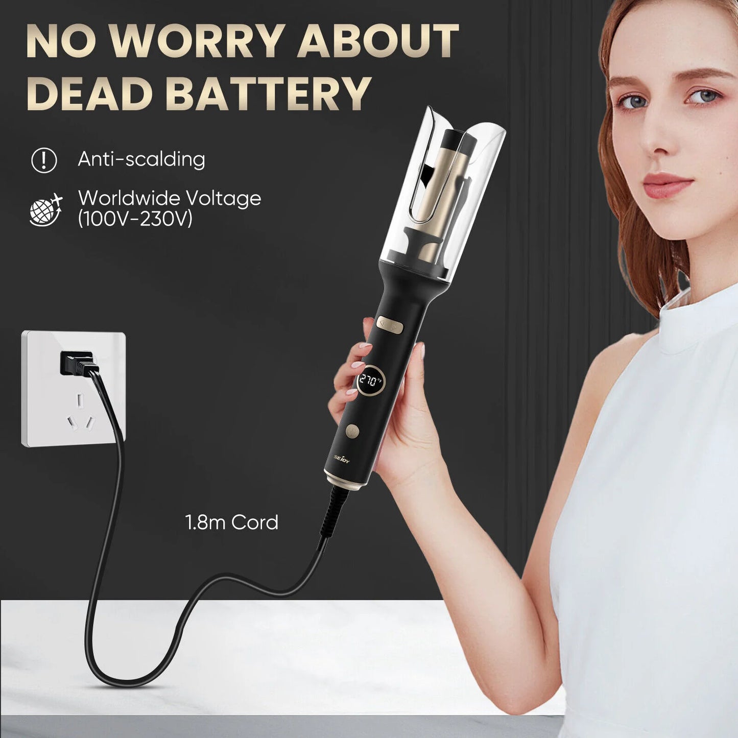 Sejoy Professional Hair Curler Ceramic Waver Automatic