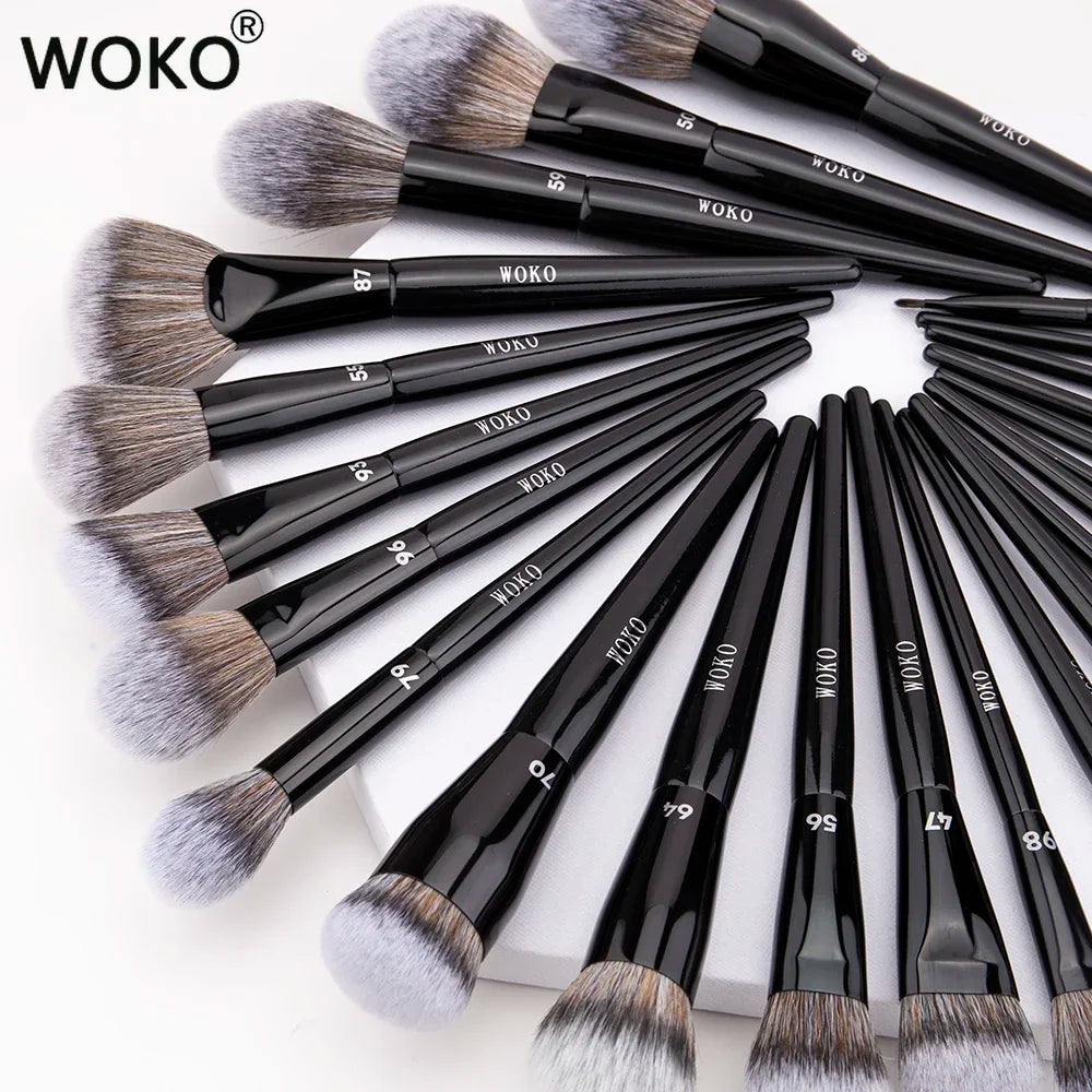 Professional Foundation Powder Highlighter Contour Cream Blush Makeup Brushes Concealer Eyeshadow Smudge Liner Eyebrow Lip Brush