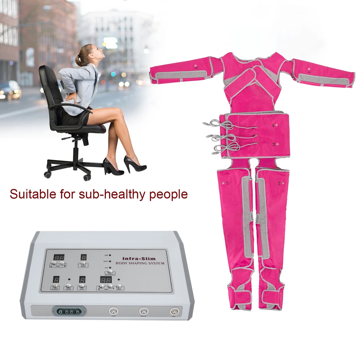 BYMAOCAR 400W 110V Massage Machine for Weight Loss Pink
