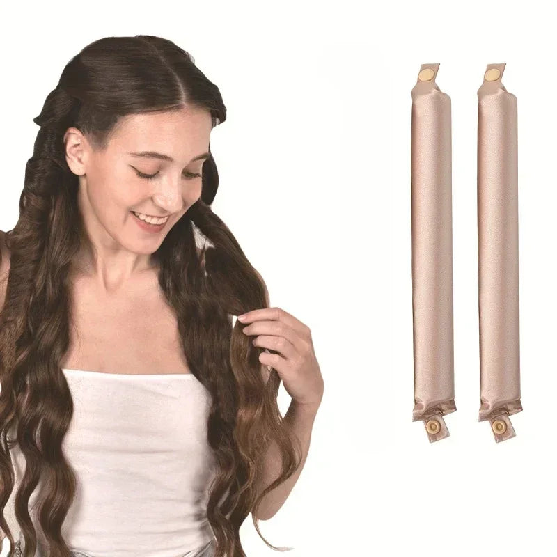 Heatless Hair Curler No Heat Rollers Satin Curling Rods